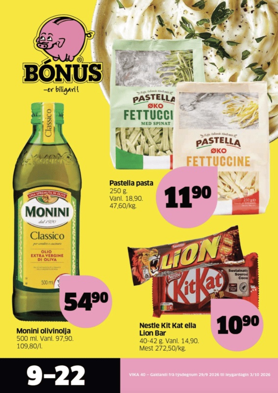 Bónus vika 40